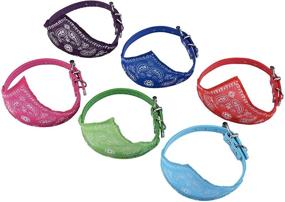 img 3 attached to Cosmos Pet Bandana: Stylish Puppy Dog Scarf with Adjustable Buckle for Dog & Cat Decor - Pack of 6