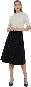 img 2 attached to Tronjori Womens Waist Button Winter Women's Clothing in Skirts