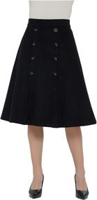 img 4 attached to Tronjori Womens Waist Button Winter Women's Clothing in Skirts