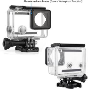 img 2 attached to 📸 Clear Transparent Waterproof Dive Housing Case for GoPro Hero 4, GoPro Hero 3, and GoPro Hero 3+ Action Camera - Up to 40 Meters (131 feet) Underwater