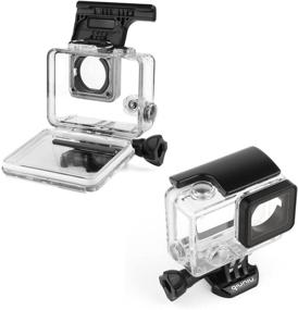 img 1 attached to 📸 Clear Transparent Waterproof Dive Housing Case for GoPro Hero 4, GoPro Hero 3, and GoPro Hero 3+ Action Camera - Up to 40 Meters (131 feet) Underwater