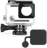 📸 clear transparent waterproof dive housing case for gopro hero 4, gopro hero 3, and gopro hero 3+ action camera - up to 40 meters (131 feet) underwater logo