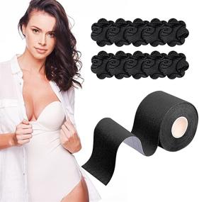 img 4 attached to Invisible Breast Adhesive Athletic Boobytape Women's Clothing