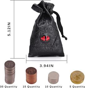 img 2 attached to Premium DND Metal Coins with Stylish Leather Pouch