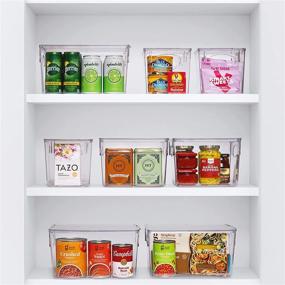 img 2 attached to 🗄️ Organize Your Home with Sorbus Clear Pantry Organizer Bins - 4 Pack of Plastic Storage Containers for Kitchen, Fridge, Pantry Cabinet, and Bathroom Supplies