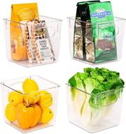 🗄️ organize your home with sorbus clear pantry organizer bins - 4 pack of plastic storage containers for kitchen, fridge, pantry cabinet, and bathroom supplies логотип