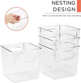 img 1 attached to 🗄️ Organize Your Home with Sorbus Clear Pantry Organizer Bins - 4 Pack of Plastic Storage Containers for Kitchen, Fridge, Pantry Cabinet, and Bathroom Supplies