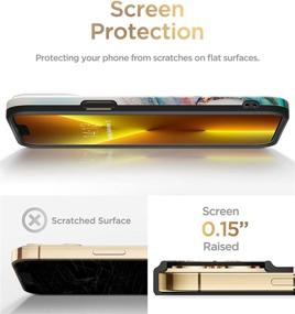 img 1 attached to 📱 GVIEWIN Drift Sand/Brown Marble Case for iPhone 13 Pro Max 6.7 Inch - Thin, Glossy, and Shockproof