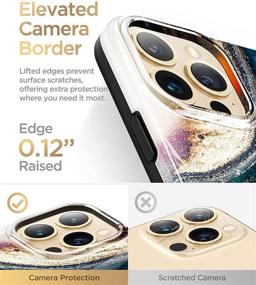 img 2 attached to 📱 GVIEWIN Drift Sand/Brown Marble Case for iPhone 13 Pro Max 6.7 Inch - Thin, Glossy, and Shockproof