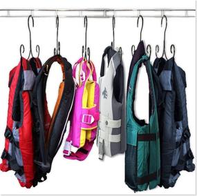 img 2 attached to 👕 Life Jacket Hanger & Storage Set - Life Preserver, Vest Dryer, Drying Rack (5 Hangers) - Boating Accessories (Black 10-Pack)