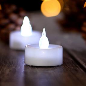 img 1 attached to 🕯️ AGPtEK Tea Lights: 60-Pack Battery Operated Flameless LED Candles for Wedding, Party, and Home Decoration - Long Lasting Cool White Tealight