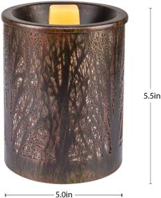 img 3 attached to 🕯️ SUNPIN Metal Wax Warmer: Enhance Your Space with the Elegant Iron-Art Black Forest Pattern Candle Warmer for Superior Home Office Aromatherapy