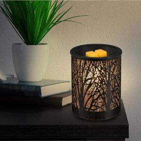 img 2 attached to 🕯️ SUNPIN Metal Wax Warmer: Enhance Your Space with the Elegant Iron-Art Black Forest Pattern Candle Warmer for Superior Home Office Aromatherapy