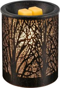 img 4 attached to 🕯️ SUNPIN Metal Wax Warmer: Enhance Your Space with the Elegant Iron-Art Black Forest Pattern Candle Warmer for Superior Home Office Aromatherapy