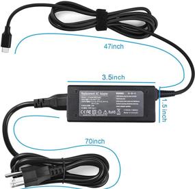 img 1 attached to 🔌 Высококачественный зарядное устройство USB-C Type C мощностью 45 Вт для ноутбука HP Chromebook X360 14 14A G5, 11 G6 EE, 11A G8 EE, 11 G3 G7 EE, 14-ca061dx 14-ca051wm 14-ca052wm 14-ca091wm 11-ae051wm 14-ca020nr 14-ca060nr 14-ca043cl, зарядное устройство Elite X2