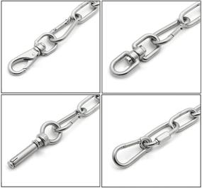 img 2 attached to Lind Kitchen Set of 2 M5 Double Ended Swivel Eye Hook: 304 Stainless Steel Eye-to-Eye Swivel Shackle Ring Connector