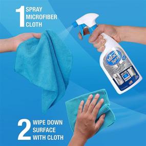 img 2 attached to 🧼 MightyClean MiracleSpray for Stainless Steel: Banishing Fingerprints and Smudges with Ease! Ideal for Home and Kitchen Appliances – Oven, Refrigerator, Microwave, Sink, Hood, Grill. Complete Kit with Microfiber Towel – 16 Ounce