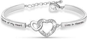 img 4 attached to Heavenly Remembrance Bracelet: Memorial Jewelry Sympathy Gift, Keeping a Piece of My Heart in Heaven (HBR-HeartHeaven)