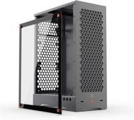 c1 micro atx computer case: 2021 full tower aluminum alloy design with large side panel, for mini matx itx gaming builds - supports in-line long graphics cards, atx power supply and 240 water-cooled setup, plus ample space for large hard drives logo