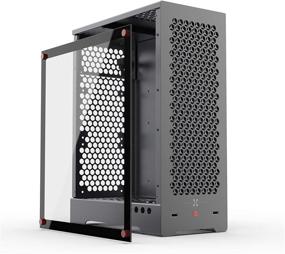 img 4 attached to C1 Micro ATX Computer Case: 2021 Full Tower Aluminum Alloy Design with Large Side Panel, For Mini MATX ITX Gaming Builds - Supports In-Line Long Graphics Cards, ATX Power Supply and 240 Water-Cooled Setup, Plus Ample Space for Large Hard Drives