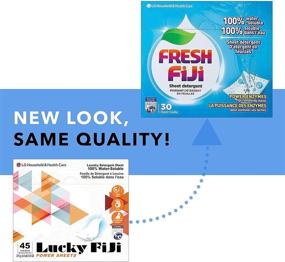img 3 attached to Fresh FiJi [Lucky FiJi] Laundry Detergent Sheets - Lavender Lemon Scent, Eco-Friendly Solution for 30 Loads, Perfect for Home, College, Dorm Rooms, Travel & Hand-Washing!