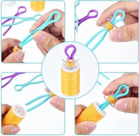 img 2 attached to 🧵 Streamline Your Sewing Workspace with BBTO Bobbin Thread Holders - 30 Piece Set for Easy Thread Spool Organization