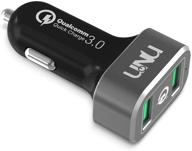 🔌 unu quick charge 3.0 car charger: dual usb 36w power charger for samsung galaxy, iphone xs max, xs, xr and more devices logo