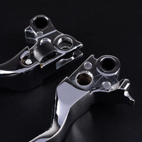 img 1 attached to High Quality 2X Chrome Brake Clutch Hand Levers for Harley Davidson Dyna XL Sportster 883 1200 Softail Fat Boy Road King