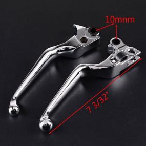 img 2 attached to High Quality 2X Chrome Brake Clutch Hand Levers for Harley Davidson Dyna XL Sportster 883 1200 Softail Fat Boy Road King