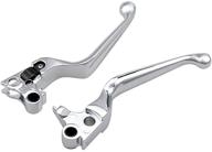 high quality 2x chrome brake clutch hand levers for harley davidson dyna xl sportster 883 1200 softail fat boy road king logo