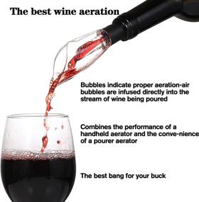 img 2 attached to 🍷 Enhance Your Wine Experience with Red Wine Air Aerator Pourer Spout – No Drip, Premium Aerating Pourer and Wine Decanter – Perfect Christmas Gift for Wine Lovers! [1PACK]