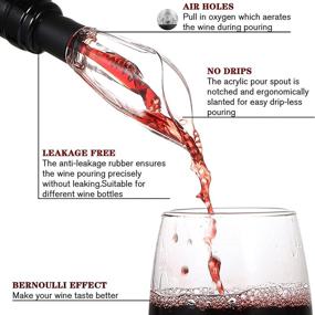 img 3 attached to 🍷 Enhance Your Wine Experience with Red Wine Air Aerator Pourer Spout – No Drip, Premium Aerating Pourer and Wine Decanter – Perfect Christmas Gift for Wine Lovers! [1PACK]