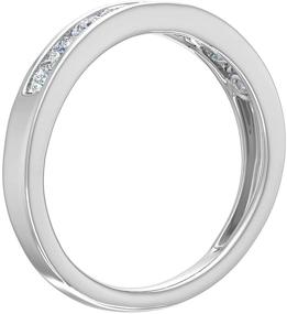 img 3 attached to Carat Channel Diamond Wedding White Women's Jewelry