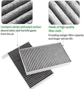 img 2 attached to 🚗 Farmogo Tesla Model 3 Model Y Cabin Air Filter - Enhanced Activated Carbon Filters for Tesla Accessories 2016-2021 (Set of 2)