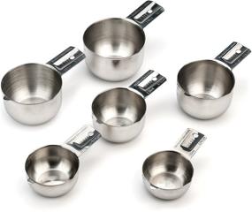 img 3 attached to 🥄 Hudson Essentials Stainless Steel Measuring Cups with Spout - 6 Piece Stackable Set: Improve your SEO!