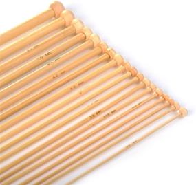 img 1 attached to Набор вязальных игл из бамбука Lihao 36 штук: исследуйте 18 размеров от 2,0 мм до 10,0 мм.
