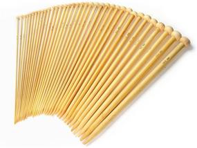 img 4 attached to Lihao 36 PCS Bamboo Knitting Needles Set: Explore 18 Sizes from 2.0mm to 10.0mm