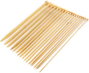 img 2 attached to Набор вязальных игл из бамбука Lihao 36 штук: исследуйте 18 размеров от 2,0 мм до 10,0 мм.