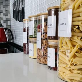 img 3 attached to 🏷️ Lovable Labels Farmhouse/Minimalist Pantry Labels: 168 Dishwasher Safe Container Labels for Organized Pantry Storage.