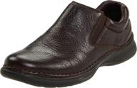 hush puppies lunar slip brown men's shoes for loafers & slip-ons logo