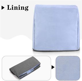 img 1 attached to 🧵 Gray Grid Pattern Serger Sewing Machine Cover with Top Handle and Pockets, Compatible with Most Standard Singer or Brother Serger Machines - Yarwo Overlock Machine Dust Cover