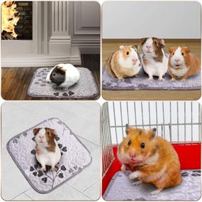 img 1 attached to Jetec 4-Piece Guinea Pig Cage Liners: Washable, Reusable Fleece, Fast Absorbent & Waterproof Pee Pads for Puppy, Rabbit, Hamster, Bunny & Gerbil - Non-Shrinkage & Non-Slip