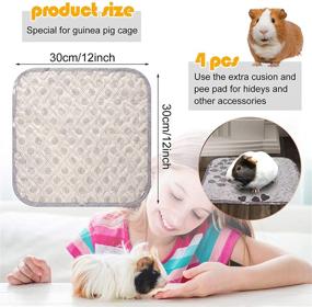 img 3 attached to Jetec 4-Piece Guinea Pig Cage Liners: Washable, Reusable Fleece, Fast Absorbent & Waterproof Pee Pads for Puppy, Rabbit, Hamster, Bunny & Gerbil - Non-Shrinkage & Non-Slip