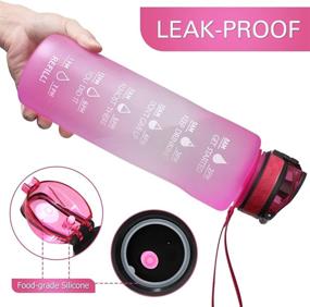 img 1 attached to Leakproof BPA Free Drinking Motivational Bottle