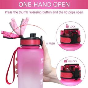 img 2 attached to Leakproof BPA Free Drinking Motivational Bottle