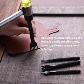 img 1 attached to 🧵 Complete 46-Piece Leather Upholstery Repair Kit with 12 Colors Waxed Thread, Sewing Needles, Stitching Punch, Awls, and Essential Tools for Leather Stitching, Repair, and Sewing