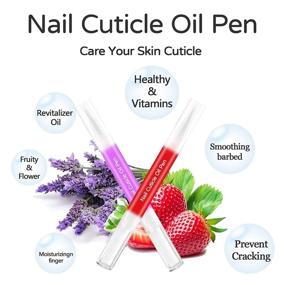 img 2 attached to 💅 Enhance Nail Health with Nail Cuticle Oil Pen: 12pcs Gel Nail Oil Pen for Deep Nourishment, Vitamin-Enriched Moisturization, and Gel Nail Care