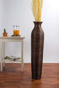 img 1 attached to 🌱 LEEWADEE Large Wood Floor Vase - Handmade Flower Holder for Decorative Branches and Dried Flowers, 36 inches, Brown