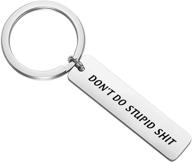 🤣 cyting funny keychain - hilarious sarcasm gift for family & friends: avoiding stupid mistakes! logo