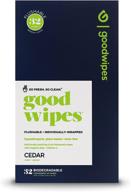 🧻 goodwipes flushable wipes, cedar scent, individually wrapped, ideal for travelers, flushable & hypoallergenic - pack of 32 logo